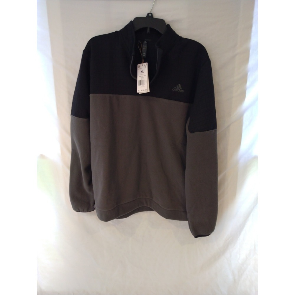Adidas 1/4 Zip Size XL Gray Black